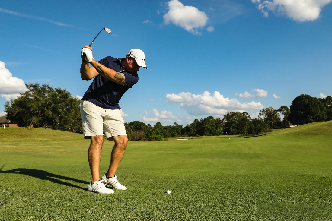 man on golf course